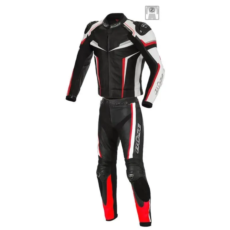 Kombinezon motocyklowy damski BUSE Mille czarno-czerwony 102002 Szybka dostawa