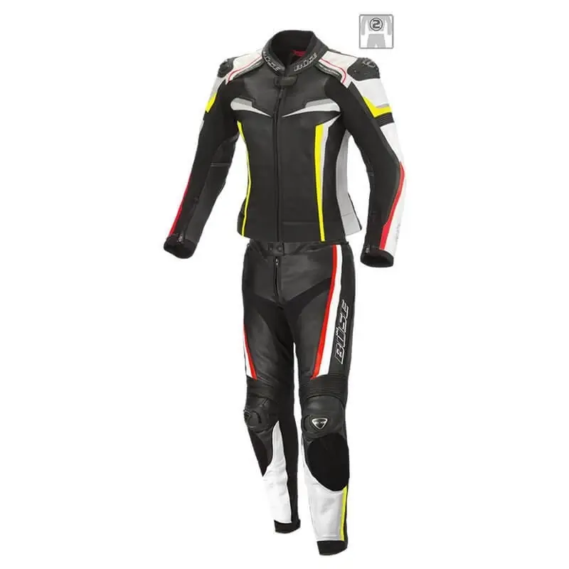 Zniżka Kombinezon motocyklowy damski BUSE Mille neonowy-żółty neonowy-czerwony 102009