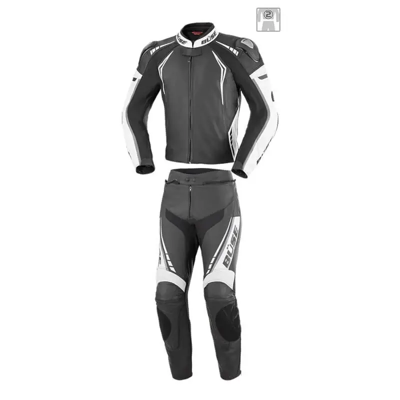 Kombinezon motocyklowy damski BUSE Silverstone Pro czarno-biały 106400 Wyprzedaż
