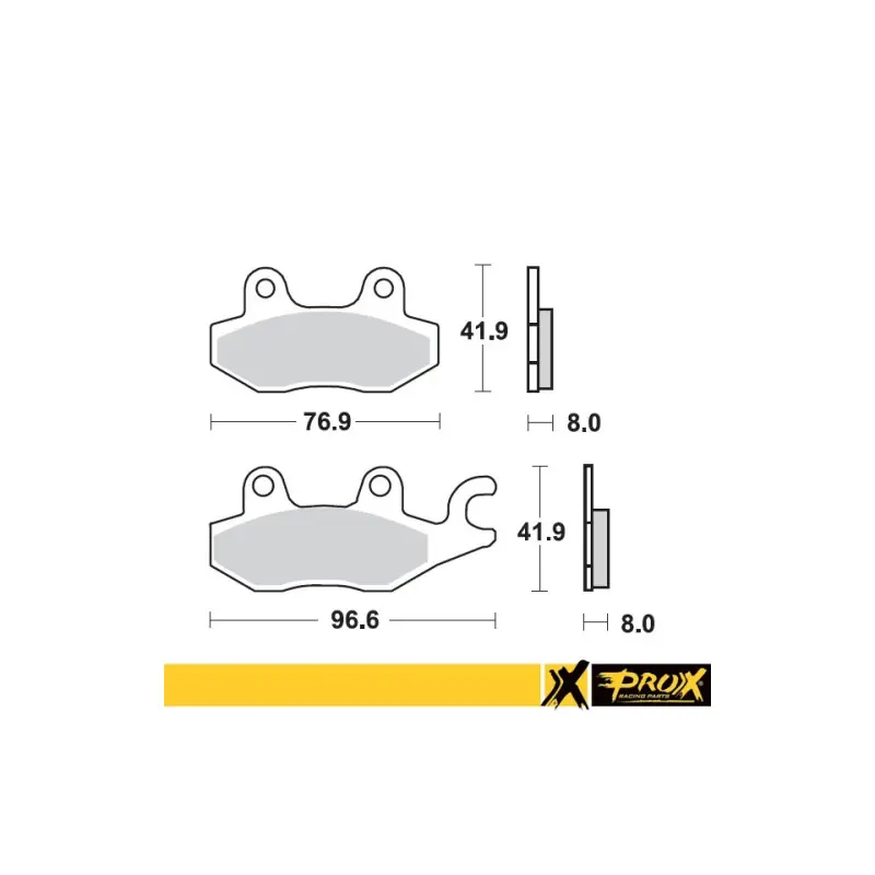 Bestseller ProX Klocki Hamulcowe Przednie LT-R450 ‘06-11 (Right) + YFZ450 ‘04-09 (odpowiednik EBC FA165) - BOX 10 szt