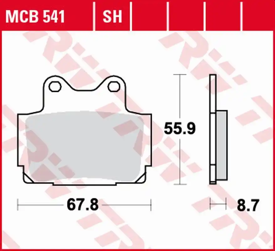 Klocki hamulcowe TRW MCB 541 SH Kup teraz