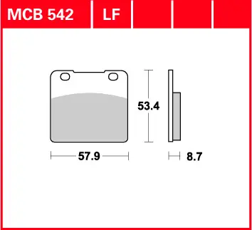 Klocki hamulcowe TRW MCB 542 Hit cenowy