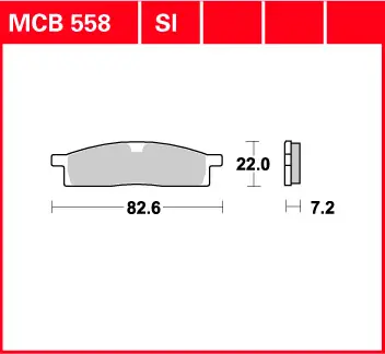 Rabat Klocki hamulcowe TRW MCB 558