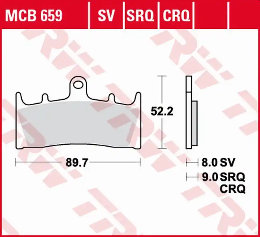 Szybka wysyłka Klocki hamulcowe TRW MCB 659 CRQ - Kawasaki, Suzuki