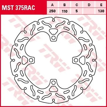 Bestseller TRW ZF TARCZA HAMULCOWA TYŁ KAWASAKI Z 750 11-14, Z 800 / E VERSION 13-16, Z 1000 / SX 07-17