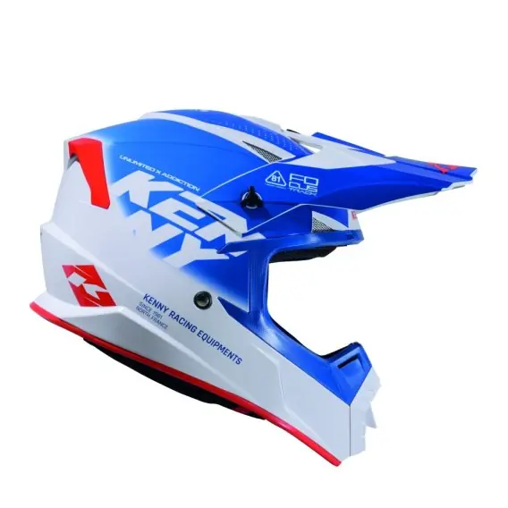 Bezpieczne zakupy KENNY RACING KASK CROSS/ENDURO TRACK GRAPHIC FOCUS PATRIOT KOLOR BIAŁY/NIEBIESKI/CZERWONY ROZMIAR L