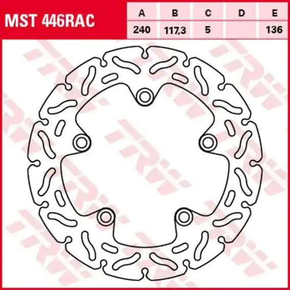 Ekspresowa dostawa TRW ZF TARCZA HAMULCOWA TYŁ HONDA CTX 700 ‘14-‘17, NC 700D/S/X/XA ‘12-‘14, NC 750D/J/S/X ‘14-, (240X117X5MM) WAVE