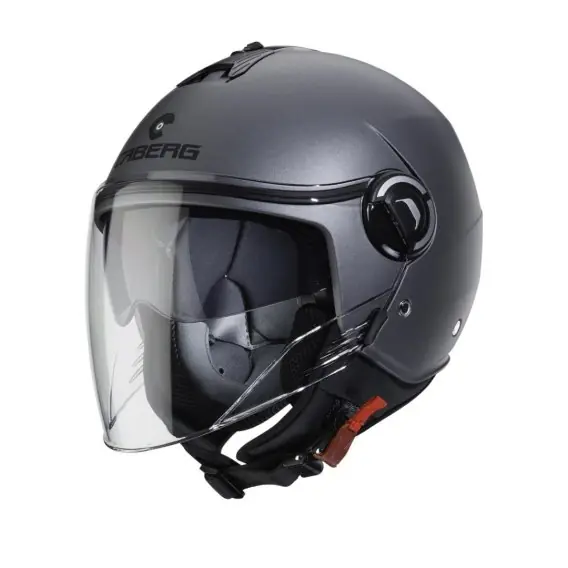 CABERG KASK OTWARTY JET Z BLENDĄ MODEL RIVIERA V4X SOLID KOLOR SZARY MAT - GUNMETAL ROZMIAR XL Rabat
