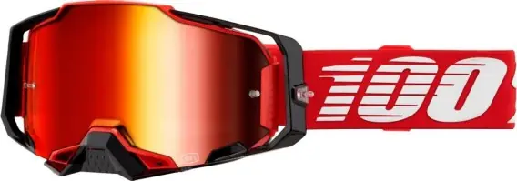 100 PROCENT GOGLE ARMEGA RED - MIRROR RED LENS - KOLOR CZERWONY/CZARNY/BIAŁY SZYBA CZERWONE LUSTRO Sprawdź teraz