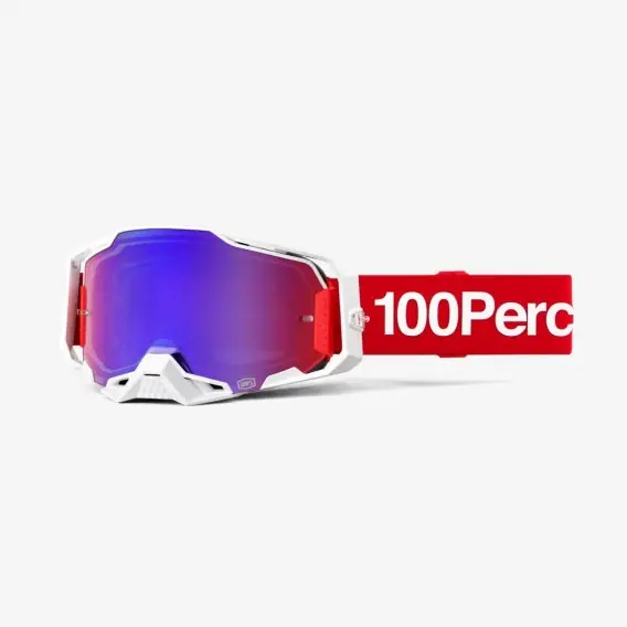 100 PROCENT GOGLE ARMEGA CORBIN - MIRROR BLUE/RED LENS - KOLOR CZERWONY/BIAŁY SZYBKA CZERONE/NIEBIESKIE LUSTRO Bestseller