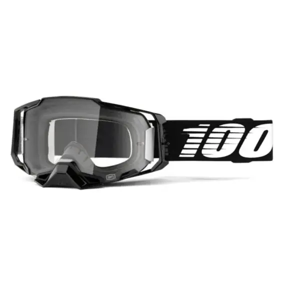 100 PROCENT GOGLE ARMEGA BLACK - CLEAR LENS - KOLOR CZARNY SZYBKA PRZEŹROCZYSTA Dostępne od ręki