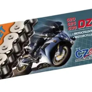 CZ ŁAŃCUCH NAPĘDOWY 525 DZX (124 OGNIWA) ACTIVE RING (X-RING) CHROM DO 1000 CCM (40,0 KN) + ZAKUWKA DRĄŻONA Kup online