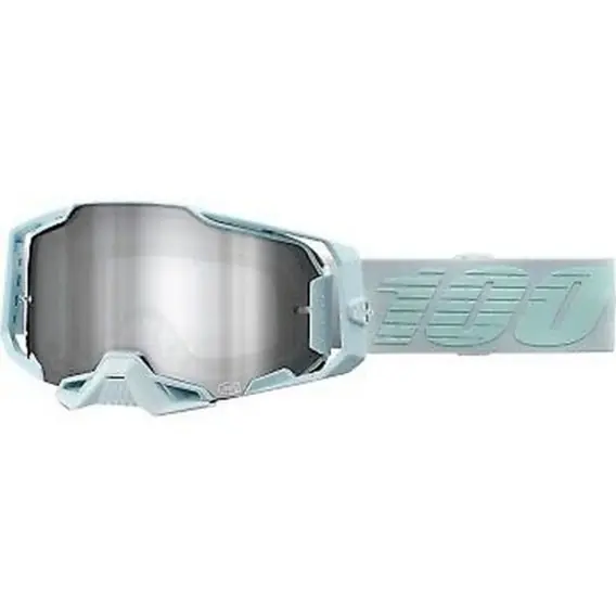 100 PROCENT GOGLE ARMEGA FARGO - MIRROR SILVER LENS - KOLOR JASNO NIEBIESKI/SZARY SZYBKA SREBRNE LUSTRO Promocja