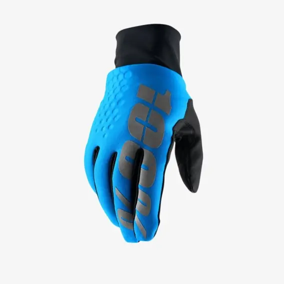 Promocja 100 PROCENT RĘKAWICE ZIMOWE CROSS/ENDURO HYDROMATIC BRISKER BLUE (WODOODPORNE) KOLOR NIEBIESKI ROZMIAR M