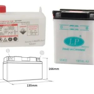 LANDPORT AKUMULATOR YB14L-A2 (MD LB14L-A2) 12V 14AH 134X89X166 OBSŁUGOWY - ELEKTROLIT OSOBNO (4) UE2019/1148 Wysoka jakość