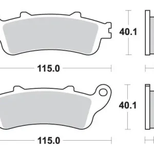 Oferta czasowa SBS KLOCKI HAMULCOWE KH261 / KH281 STREET PERFORMANCE (EXCEL) SINTER KOLOR ZŁOTY PASUJE DO HONDA CBR1000RR, XL1000VAR, VFR800 T