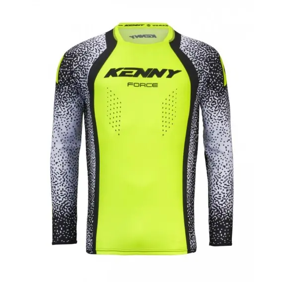 Bezpieczne zakupy KENNY RACING KOSZULKA CROSS/ENDURO FORCE PIXEL WHITE NEON YELLOW KOLOR BIAŁY/ ŻÓŁTY FLUO ROZMIAR XL