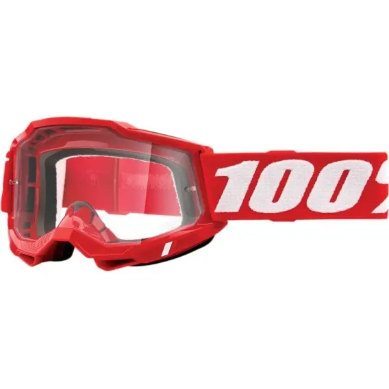 100 PROCENT GOGLE ACCURI 2 RED - CLEAR LENS - KOLOR CZERWONY / ZŁOTY SZYBKA PRZEŹROCZYSTA Zniżka