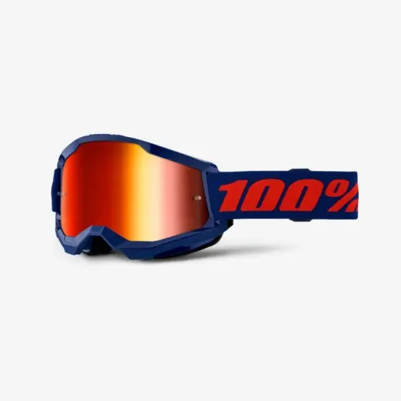 100 PROCENT GOGLE STRATA 2 NAVY - MIRROR RED LENS - KOLOR GRANATOWY/CZERWONY SZYBKA CZERWONE LUSTRO Oferta