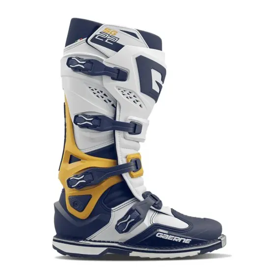 GAERNE BUTY CROSS/ENDURO MODEL SG-22 SQUADRON KOLOR NIEBIESKI/ZŁOTY/BIAŁY ROZMIAR 44 Rabat
