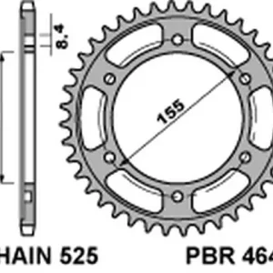 PBR ZĘBATKA TYLNA 4642 38 C45 KTM 1290 SUPERDUKE (13-‘20) (ŁAŃC. 525) (JTR893.38) (STAL HARTOWANA) (MADE IN ITALY) Wyjątkowa oferta