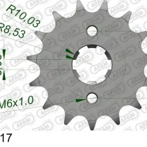 AFAM 2026/04 ZĘBATKA PRZEDNIA 2037 17 HONDA XLR 125 CBR 125 (+2), CLR 125 (JTF1264.17) (ŁAŃC. 428) Oferta limitowana