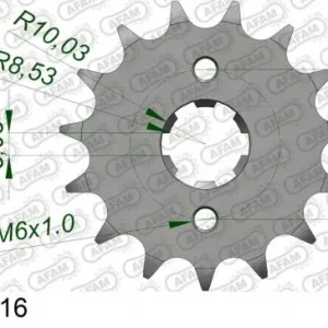 AFAM 2026/04 ZĘBATKA PRZEDNIA 2037 16 HONDA CBR 125, CBF 125 ‘09-‘14 (JTF1264.16) (ŁAŃC. 428) Nowość