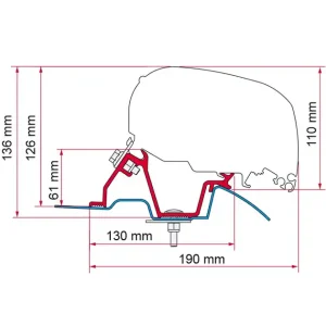Zamów teraz Adapter do markizy F80/F65s/F65 Eagle 400 Mercedes Sprinter/VW Crafter od 2006 H1/H2