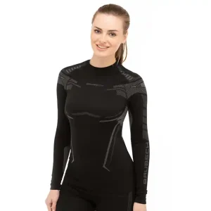 Bluza termoaktywna damska BRUBECK DRY czarny-grafit Ograniczona ilość