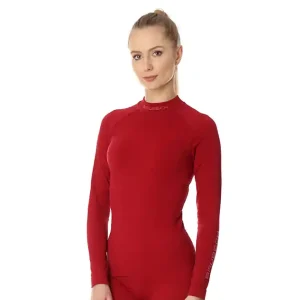 Hit sprzedaży Bluza damska Brubeck Extreme Thermo bordowy