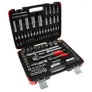 Ograniczona ilość GEKO Zestaw profesjonalnych kluczy nasadowych 108el. 1/4"-1/2" 25GW