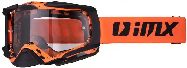 Gogle IMX DUST GRAPHIC ORANGE/BLACK MATT- szyba dark smoke + clear Rabat